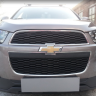 Защита радиатора "Standart" Chevrolet Captiva рестайлинг (2013-2015) чёрная купить недорого с доставкой в Сарапул