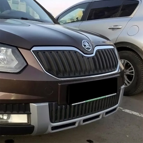 Зимний экран верхний, (текстурный пластик) для Skoda Yeti Outdoor (2013-2018) купить недорого с доставкой в Сарапул