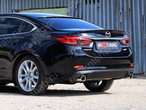 Диффузор заднего бампера var №3 (ровный) для Mazda 6 (2013-н.в.) купить недорого с доставкой в Сарапул