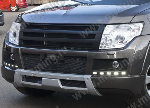 Бампер передний (в сборе) "Broomer Design" для Mitsubishi Pajero 4 (2006-2015) купить недорого с доставкой в Сарапул