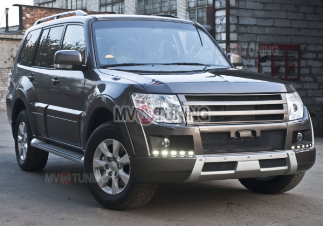 Бампер передний (в сборе) "Broomer Design" для Mitsubishi Pajero 4 (2006-2015) купить недорого с доставкой в Сарапул