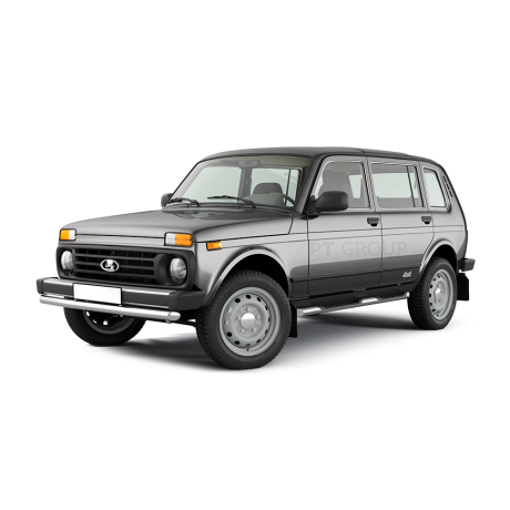Защита порогов с накладками d63мм (НПС) L@DA "4х4 2131" с 1995-н.в. купить недорого с доставкой в Сарапул