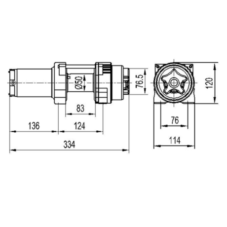 Лебедка для квадроцикла "Master Winch" Х2500, электрическая, 12В купить недорого с доставкой в Сарапул