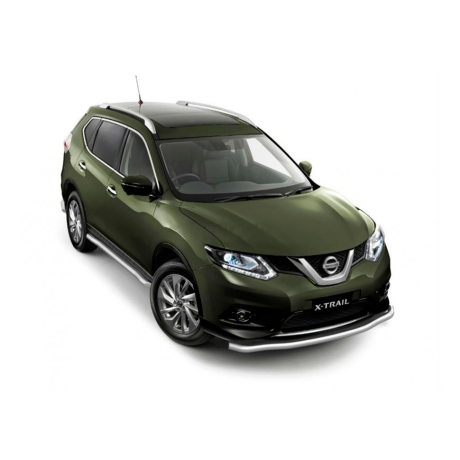 Защита порогов вогнутая d63мм (НПС) Nissan X-Trail (2015-н.в.) купить недорого с доставкой в Сарапул