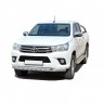 Защита порогов с алюминиевым листом (d63,5) для Toyota Hilux pickup (2017-н.в.)(Окрашенное) купить недорого с доставкой в Сарапул