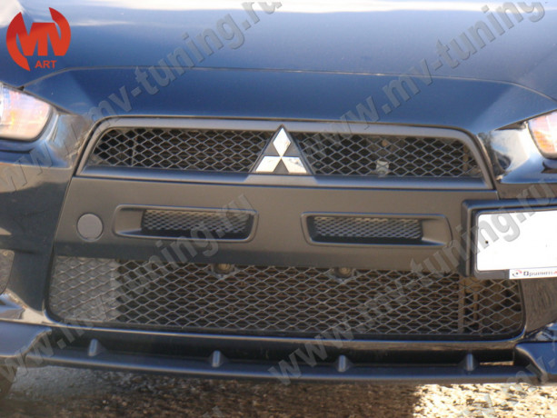 Воздуховоды радиатора в передний бампер (Цельные) var №1 для Mitsubishi Lancer X (2007-2010) купить недорого с доставкой в Сарапул