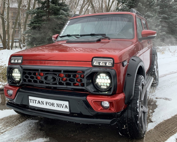 Решетка радиатора "TITAN" для B@3 2121, 21213, 21214, 2131 "L@DA 4x4" (без защитной сетки) RAPTOR купить недорого с доставкой в Сарапул