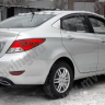 Диффузор заднего бампера var №2 (текстурный пластик) для Hyundai Solaris (2010-2013) купить недорого с доставкой в Сарапул