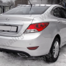Диффузор заднего бампера var №2 (текстурный пластик) для Hyundai Solaris (2010-2013) купить недорого с доставкой в Сарапул