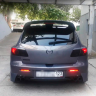 Накладки (клыки) на задний бампер Mazda 3, хэтчбэк (2003-2009), глянец купить недорого с доставкой в Сарапул
