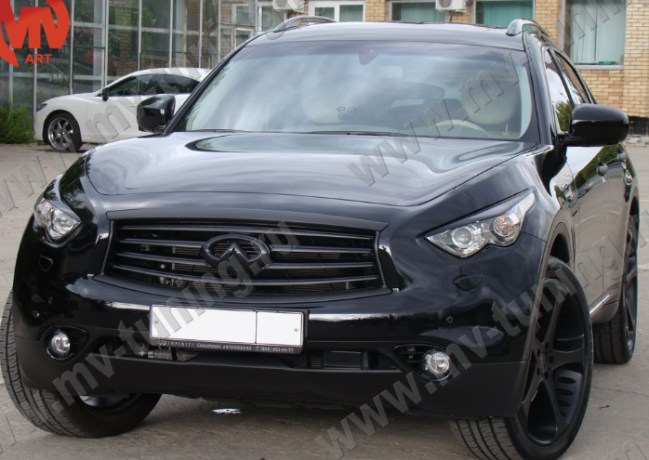 Накладки на фары (реснички) var №2 для Infiniti FX (2nd generation) купить недорого с доставкой в Сарапул