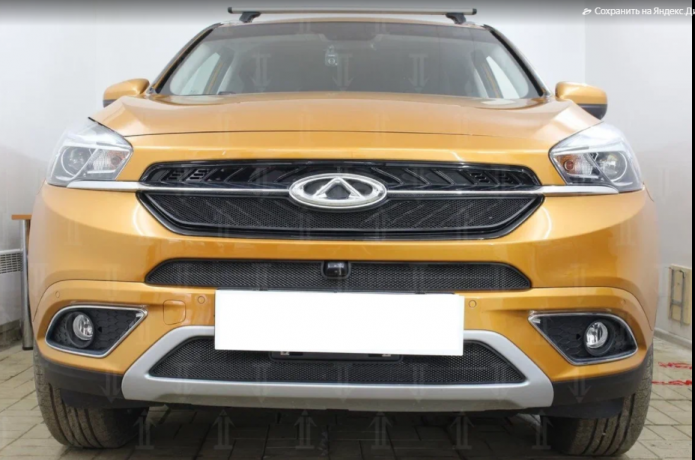 Защита радиатора "Standart" Chery Tiggo 7 (2016-2020) верх, чёрная купить недорого с доставкой в Сарапул